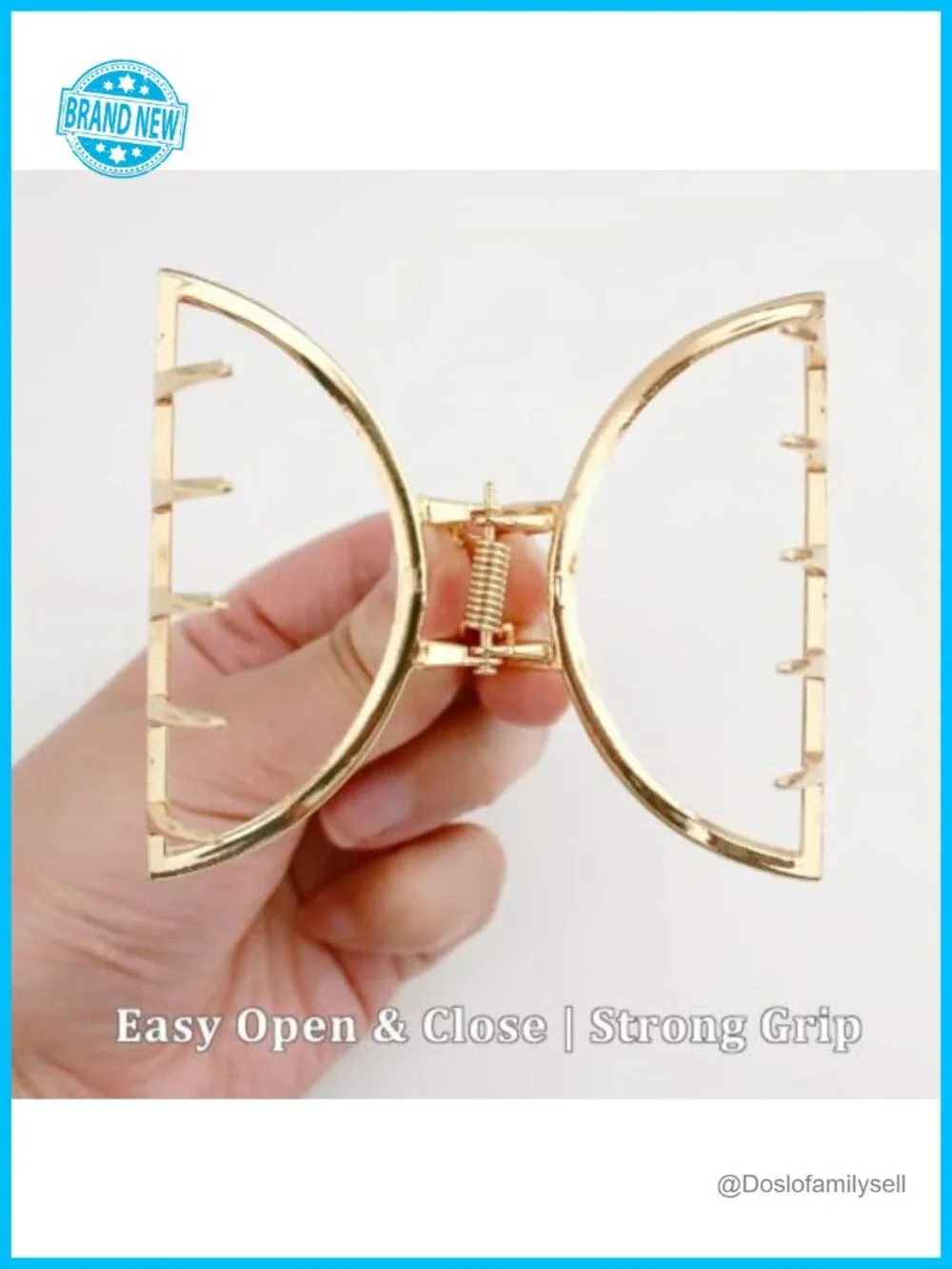 4Pcs Metal Hair Claw Clips Gold Non-Slip Claw Clips for Women Elegant Hair